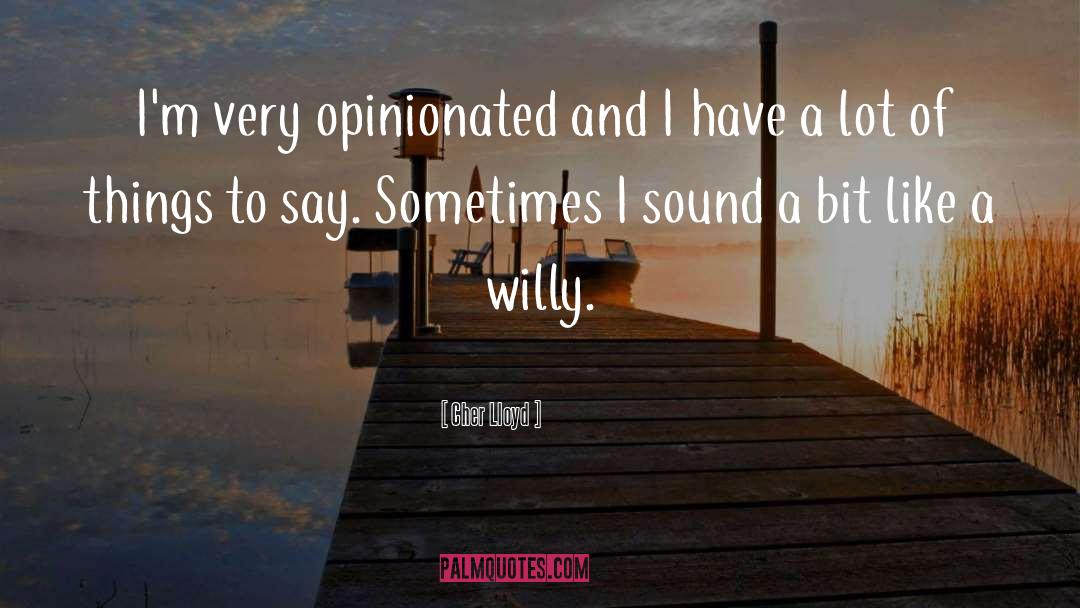 Cher Lloyd Quotes: I'm very opinionated and I