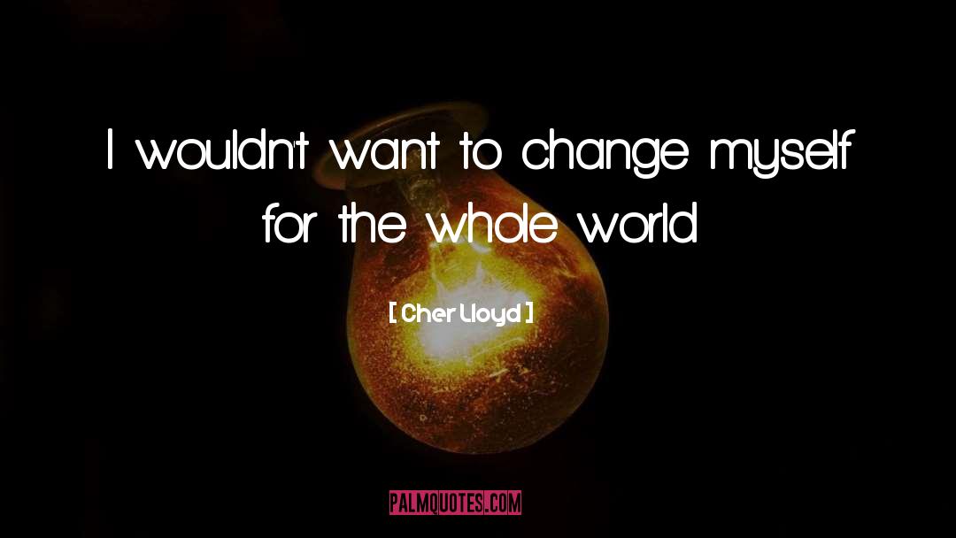 Cher Lloyd Quotes: I wouldn't want to change