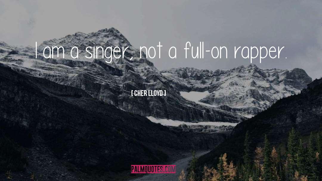 Cher Lloyd Quotes: I am a singer, not