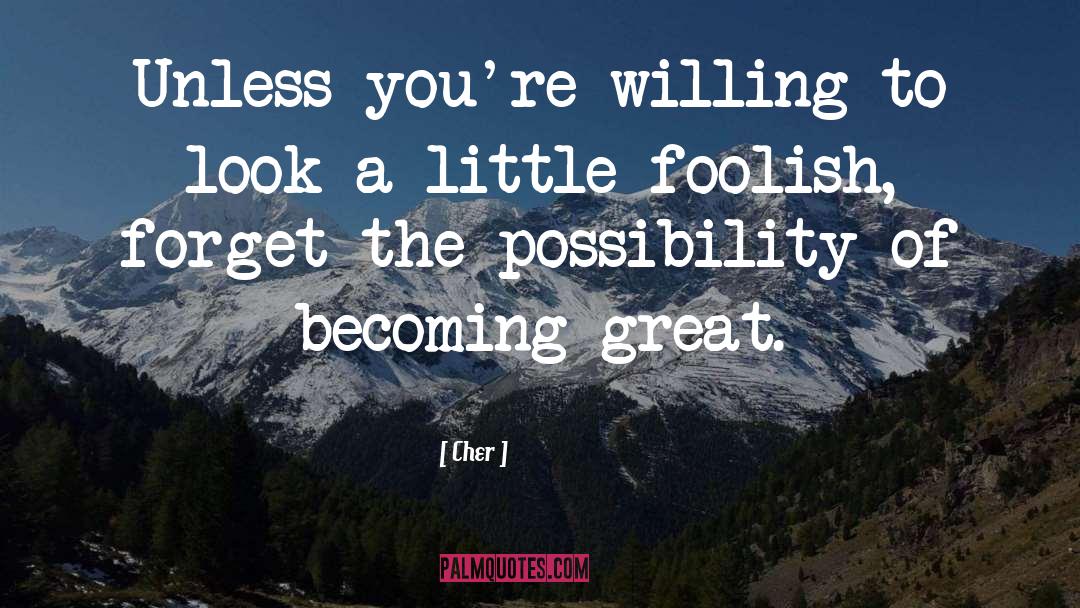 Cher Quotes: Unless you're willing to look