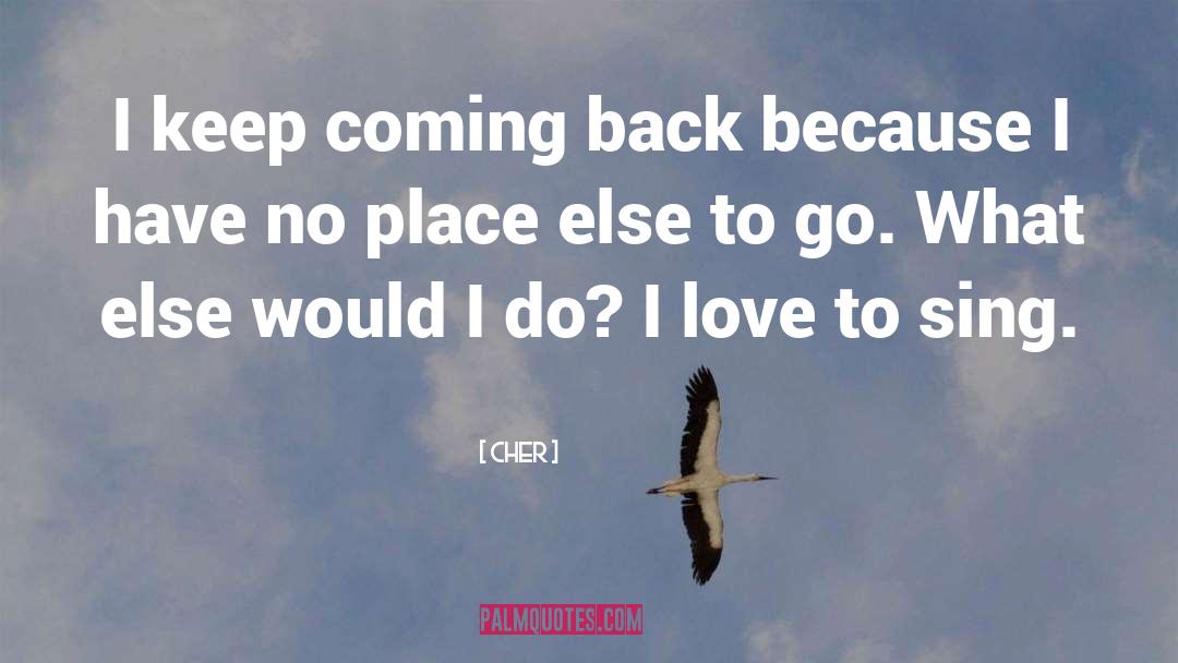 Cher Quotes: I keep coming back because