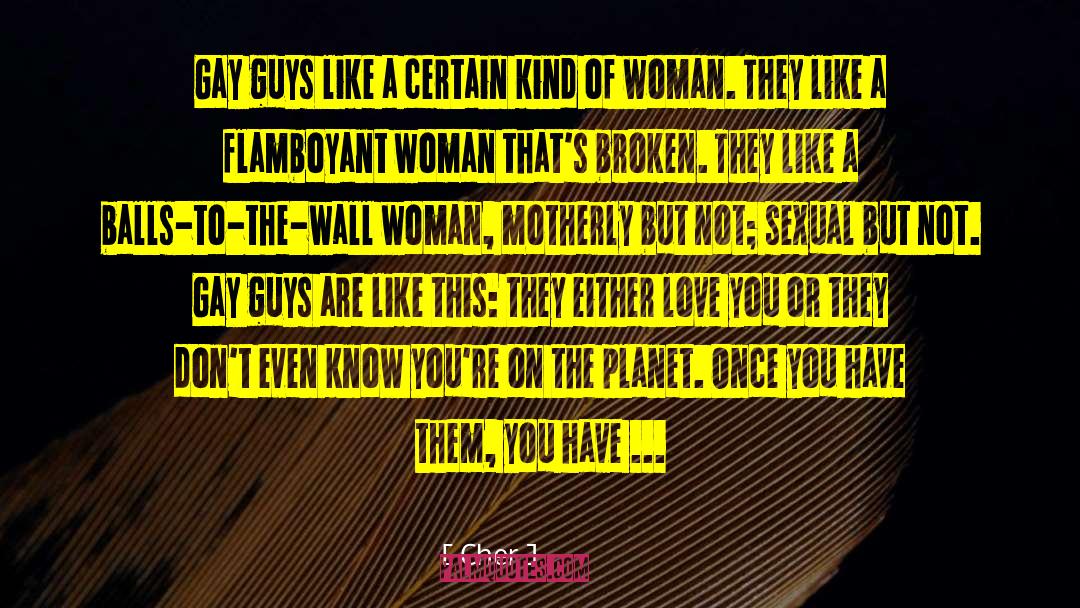 Cher Quotes: Gay guys like a certain