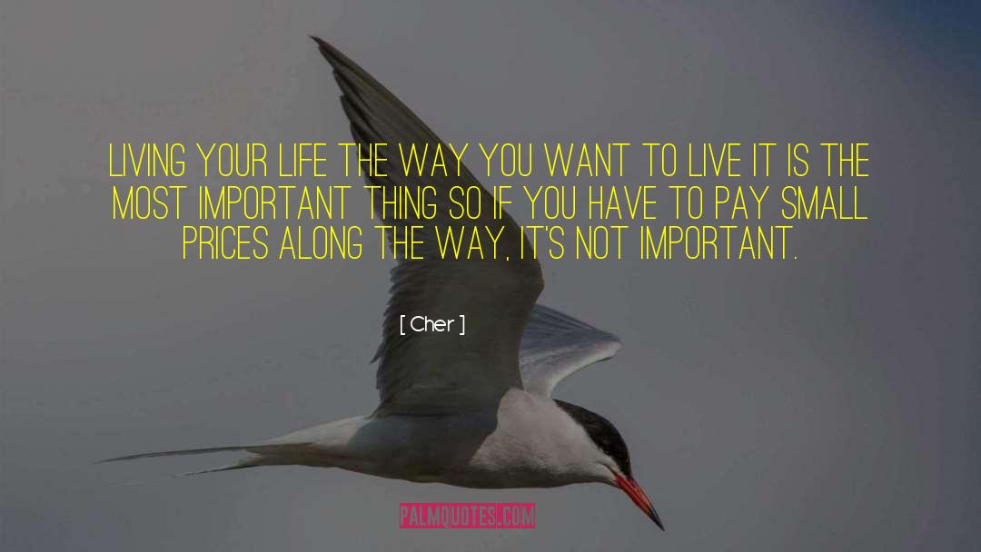 Cher Quotes: Living your life the way