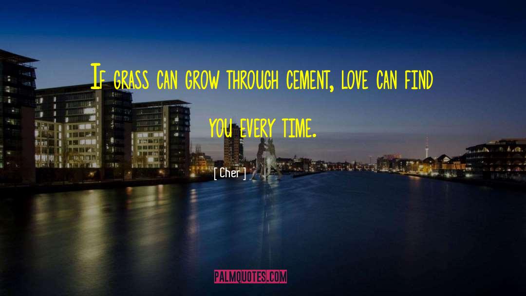 Cher Quotes: If grass can grow through
