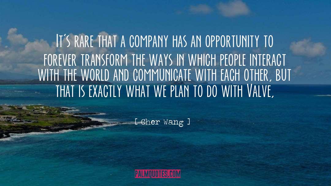 Cher Wang Quotes: It's rare that a company