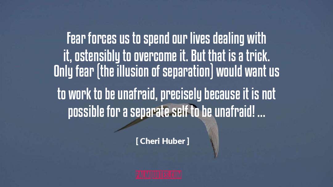 Cheri Huber Quotes: Fear forces us to spend