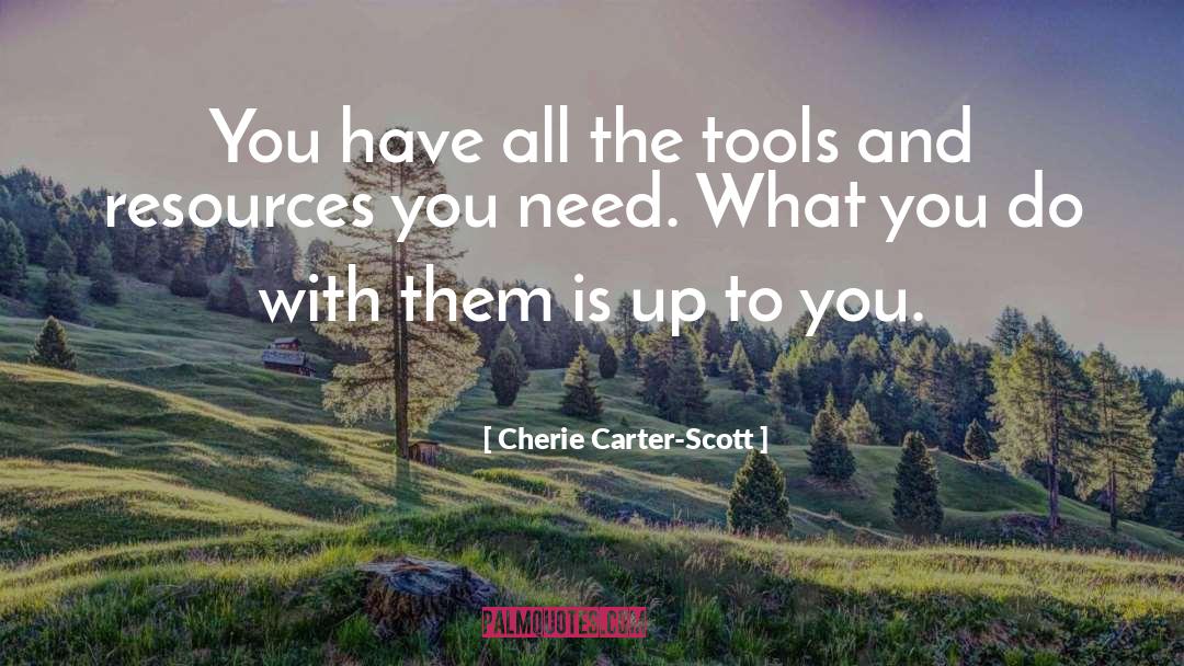 Cherie Carter-Scott Quotes: You have all the tools