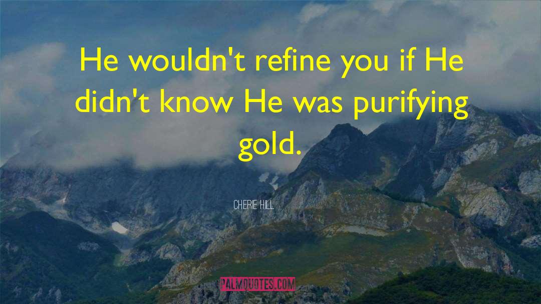 Cherie Hill Quotes: He wouldn't refine you if