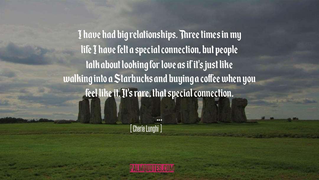 Cherie Lunghi Quotes: I have had big relationships.