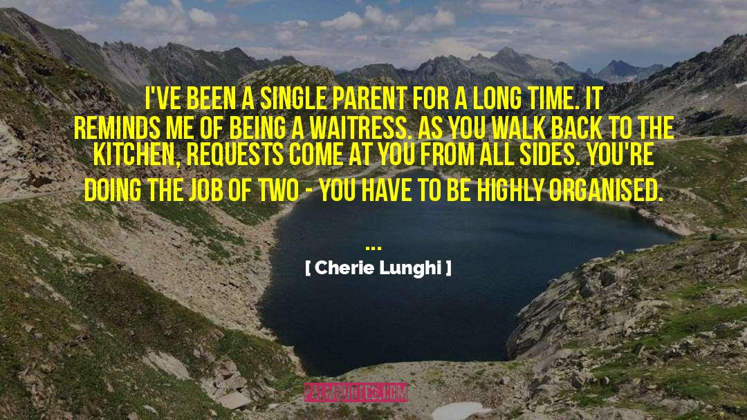 Cherie Lunghi Quotes: I've been a single parent