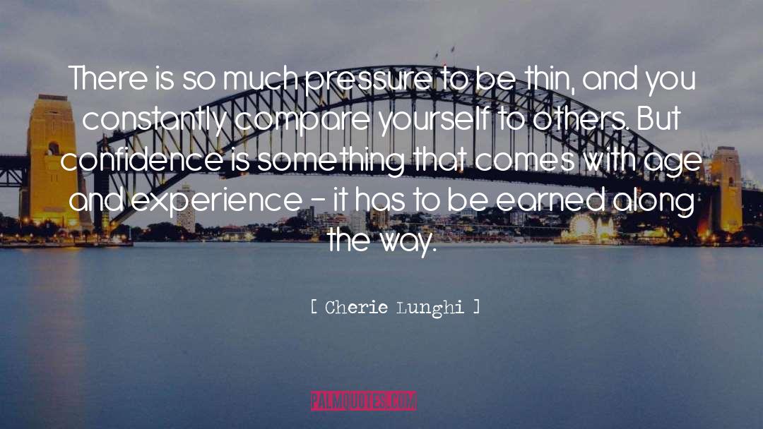 Cherie Lunghi Quotes: There is so much pressure