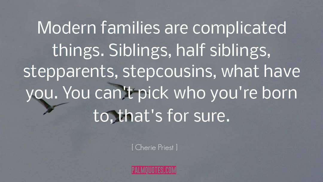 Cherie Priest Quotes: Modern families are complicated things.