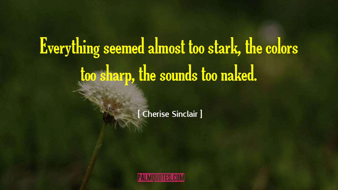 Cherise Sinclair Quotes: Everything seemed almost too stark,