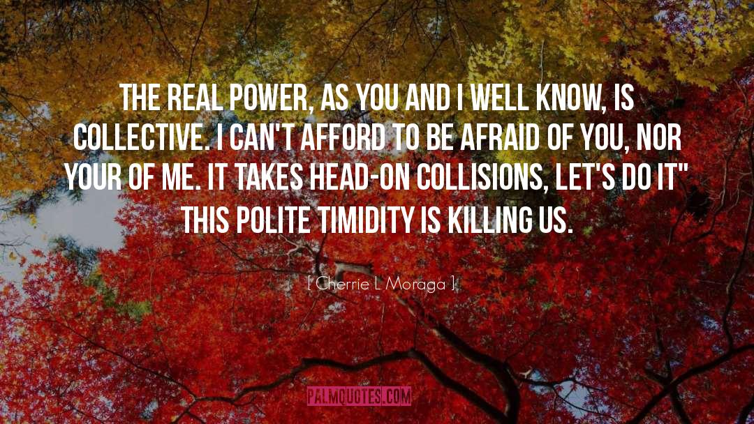 Cherrie L Moraga Quotes: The real power, as you