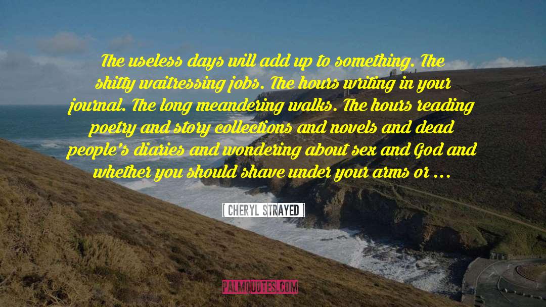 Cheryl Strayed Quotes: The useless days will add