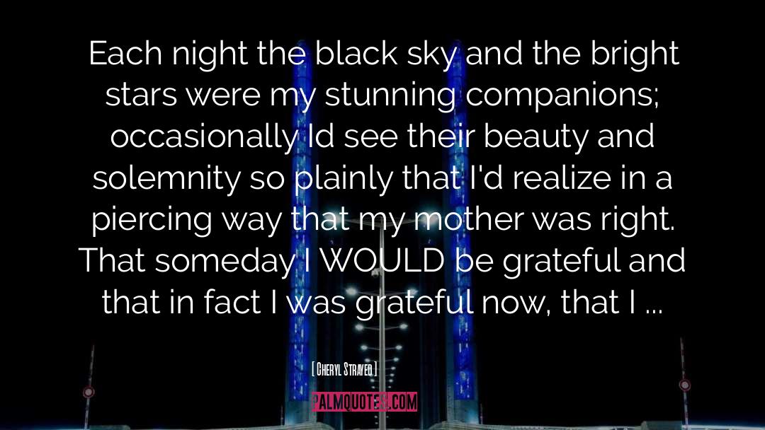 Cheryl Strayed Quotes: Each night the black sky