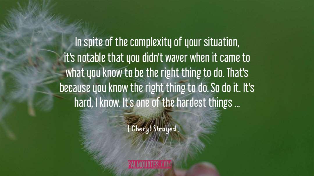 Cheryl Strayed Quotes: In spite of the complexity