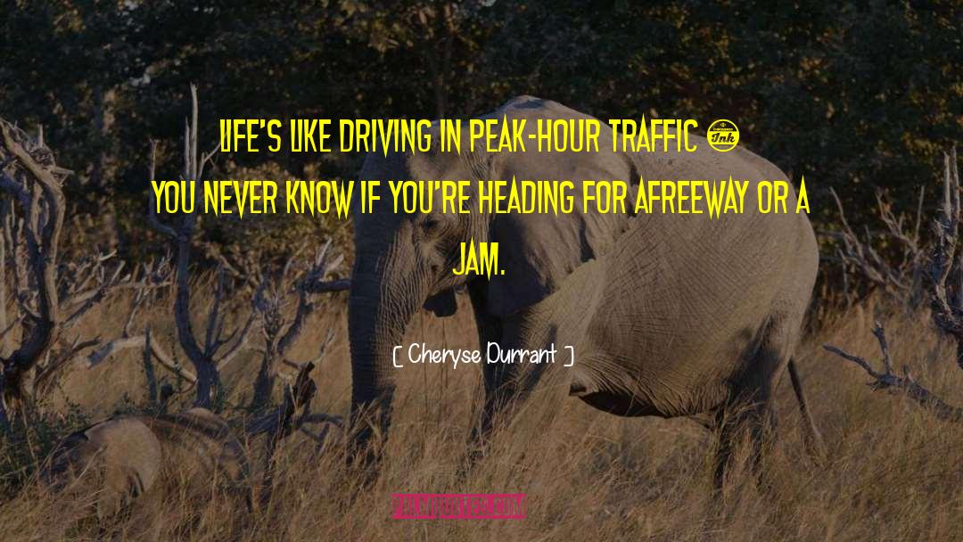 Cheryse Durrant Quotes: Life's like driving in peak-hour