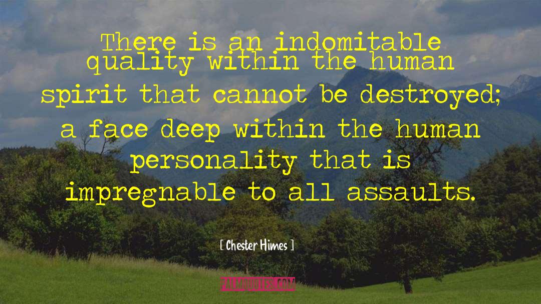 Chester Himes Quotes: There is an indomitable quality