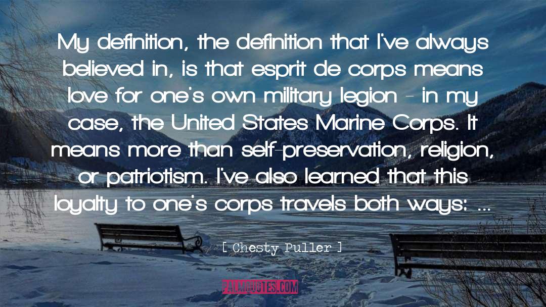 Chesty Puller Quotes: My definition, the definition that