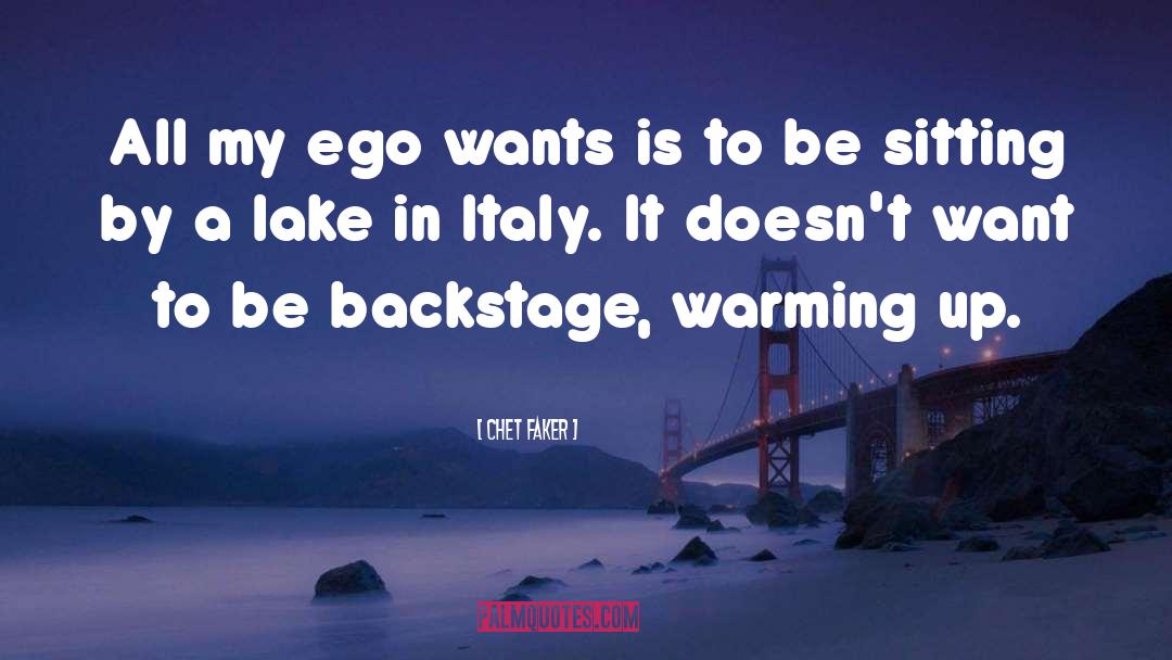 Chet Faker Quotes: All my ego wants is