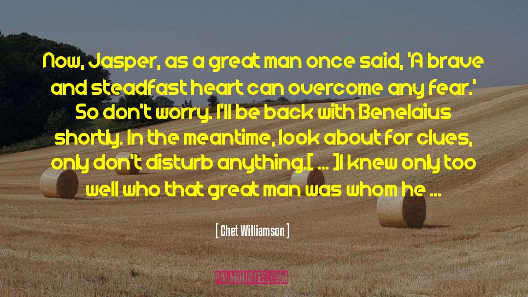 Chet Williamson Quotes: Now, Jasper, as a great