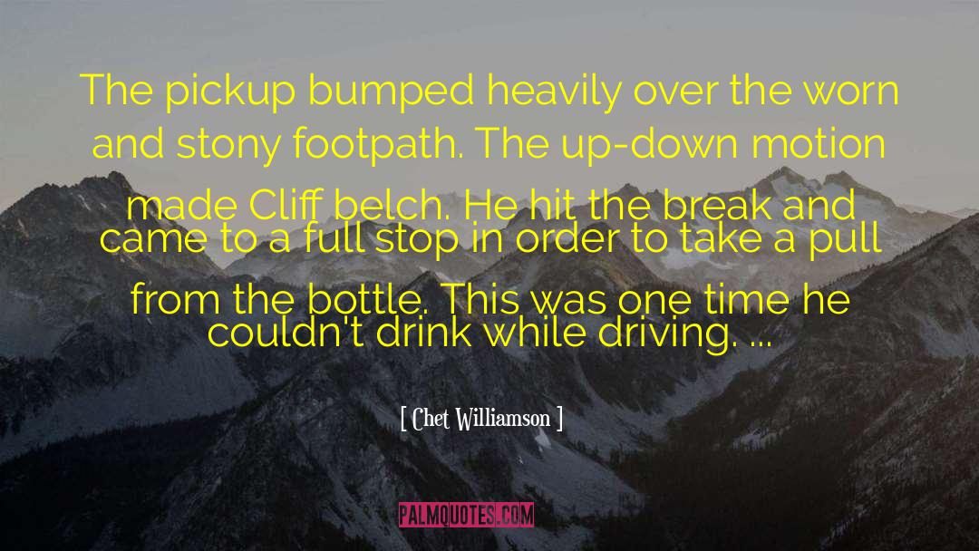 Chet Williamson Quotes: The pickup bumped heavily over