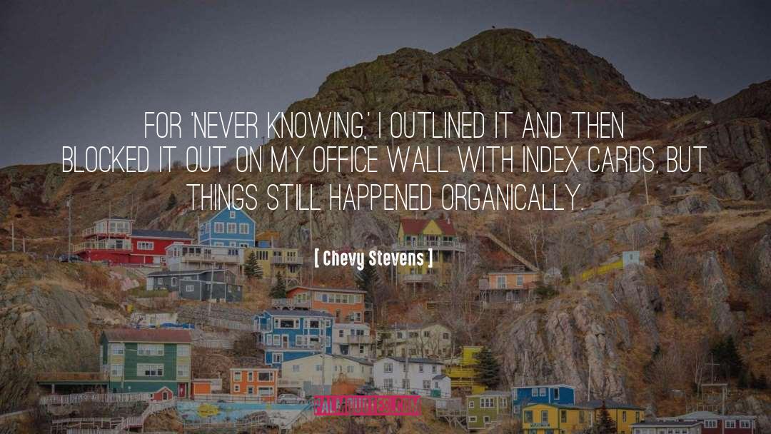 Chevy Stevens Quotes: For 'Never Knowing,' I outlined