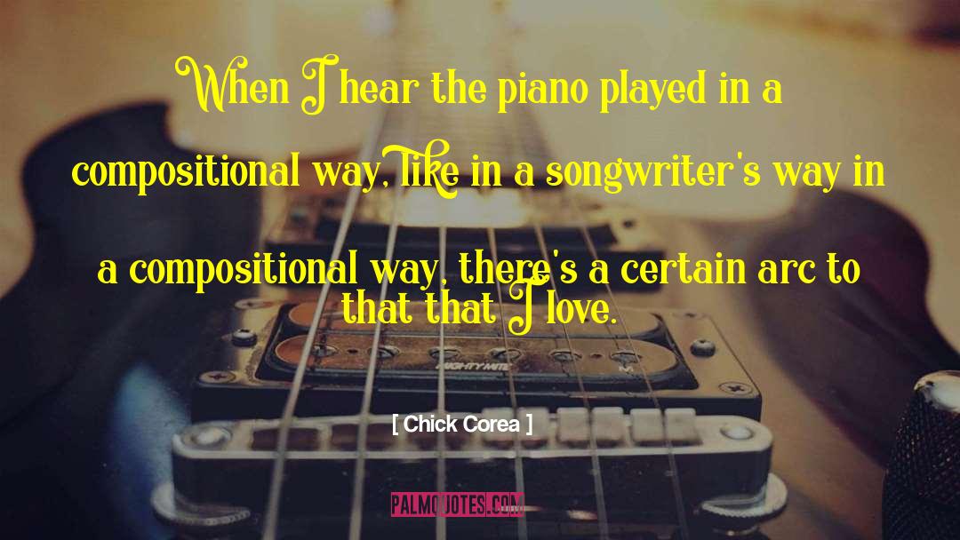 Chick Corea Quotes: When I hear the piano