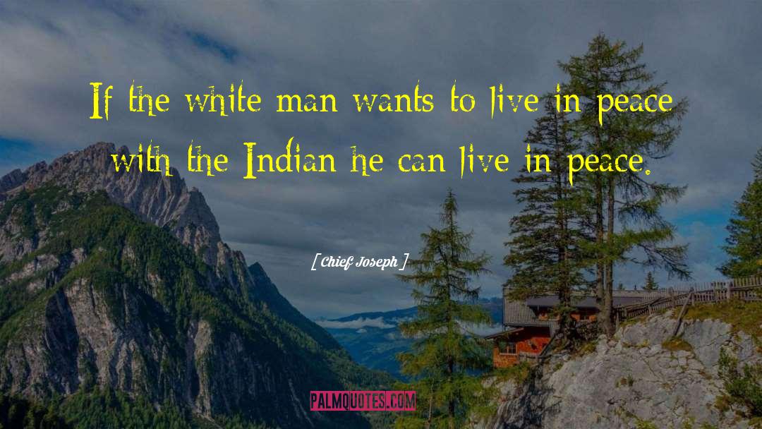 Chief Joseph Quotes: If the white man wants