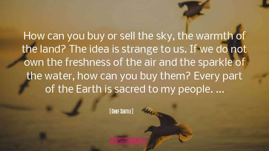 Chief Seattle Quotes: How can you buy or