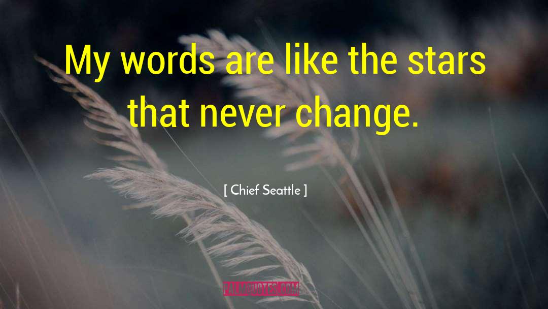 Chief Seattle Quotes: My words are like the