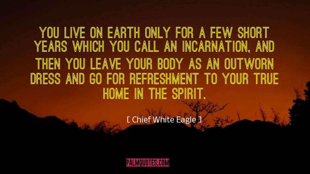 Chief White Eagle Quotes: You live on Earth only