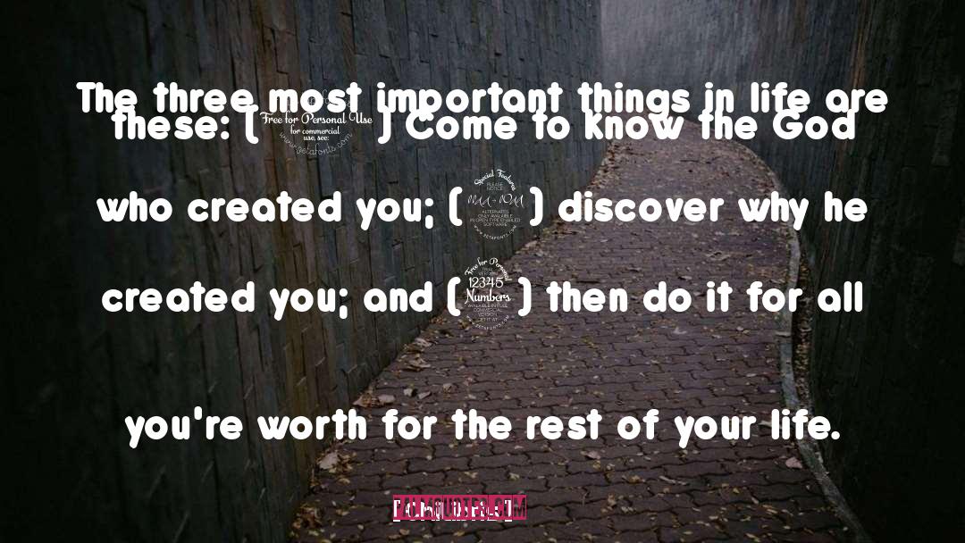 ChiLibris Quotes: The three most important things