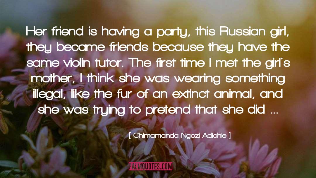 Chimamanda Ngozi Adichie Quotes: Her friend is having a