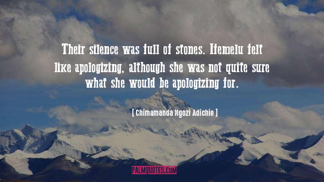 Chimamanda Ngozi Adichie Quotes: Their silence was full of