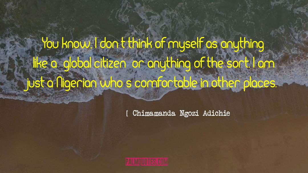 Chimamanda Ngozi Adichie Quotes: You know, I don't think