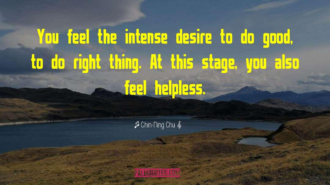 Chin-Ning Chu Quotes: You feel the intense desire