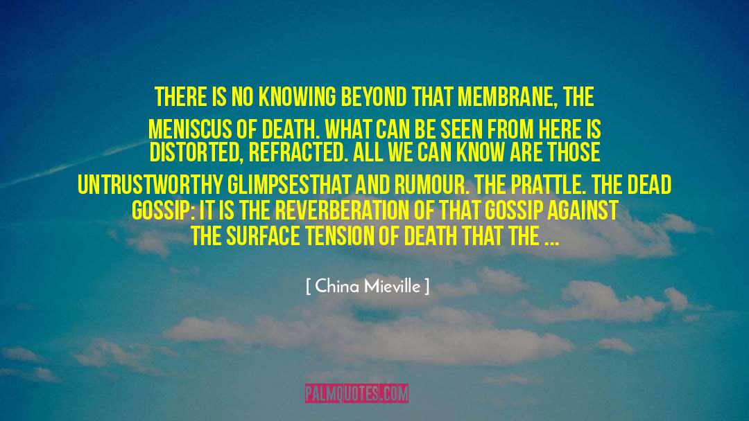 China Mieville Quotes: There is no knowing beyond