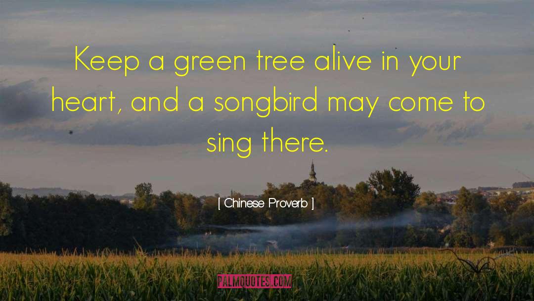 Chinese Proverb Quotes: Keep a green tree alive