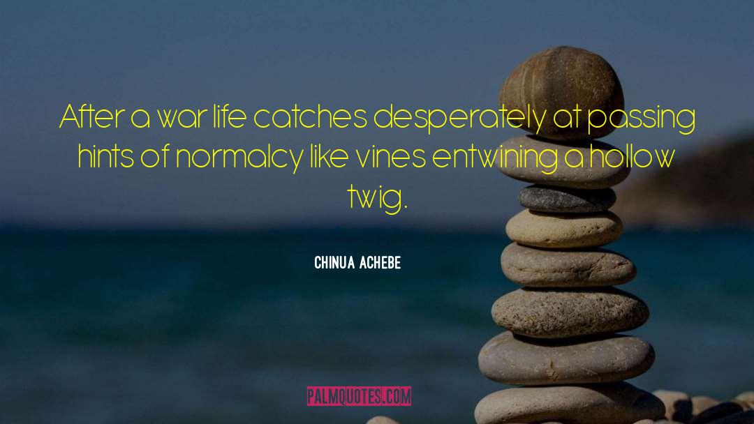Chinua Achebe Quotes: After a war life catches