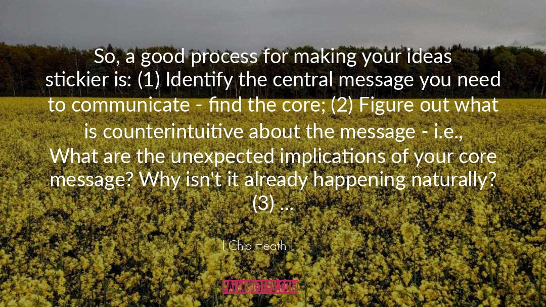 Chip Heath Quotes: So, a good process for