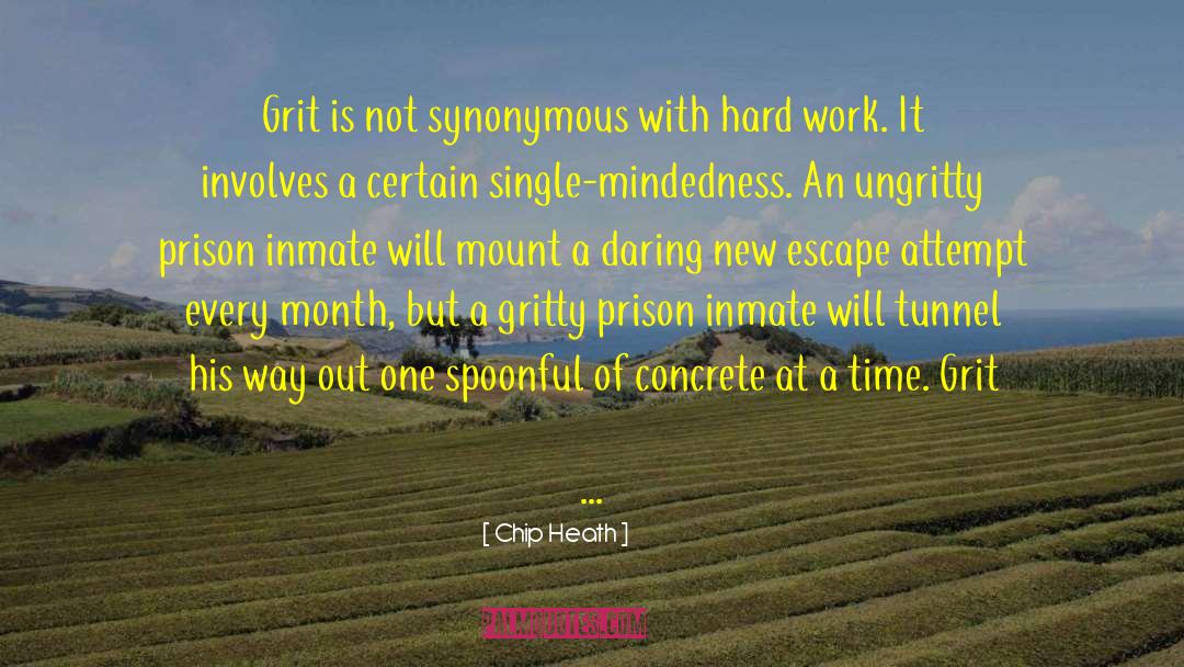 Chip Heath Quotes: Grit is not synonymous with