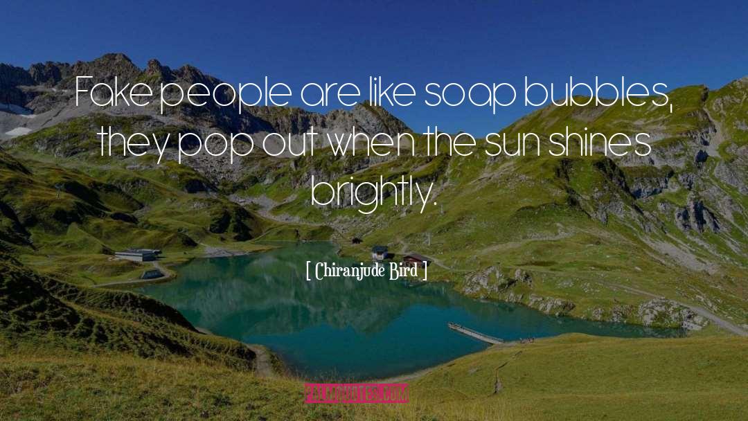 Chiranjude Bird Quotes: Fake people are like soap