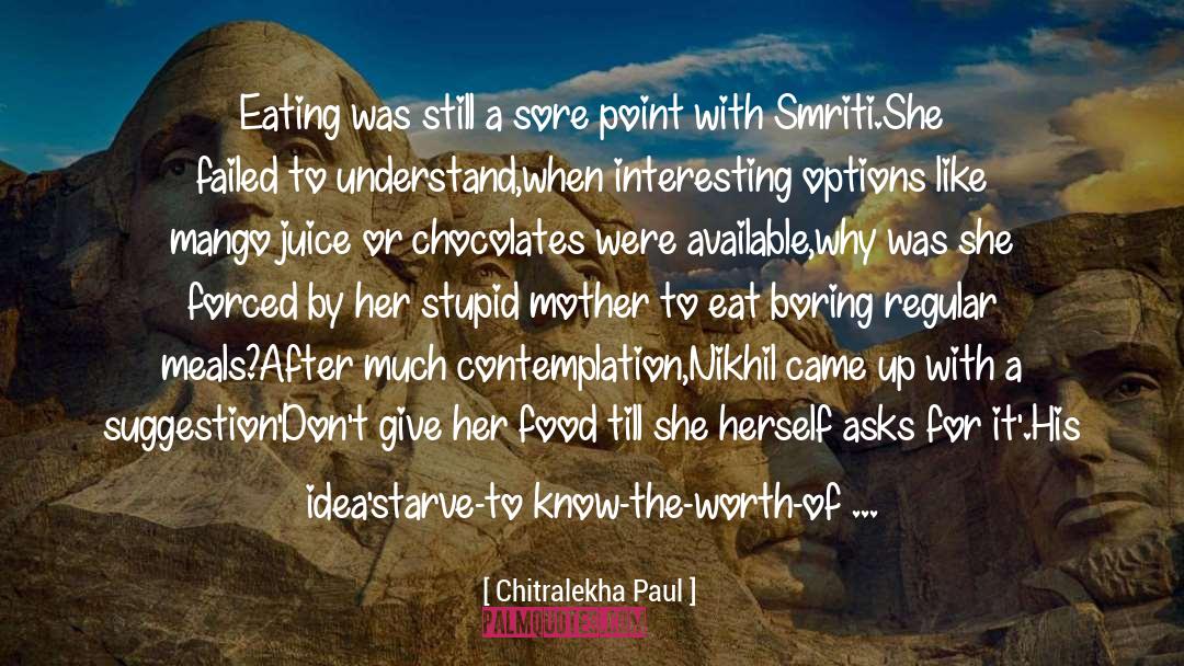 Chitralekha Paul Quotes: Eating was still a sore