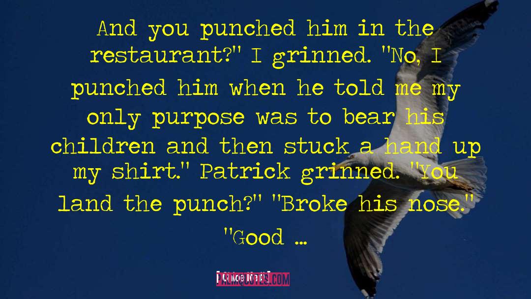 Chloe Neill Quotes: And you punched him in