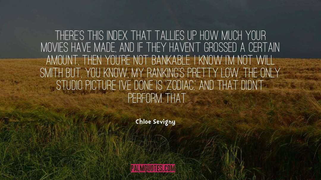 Chloe Sevigny Quotes: There's this index that tallies