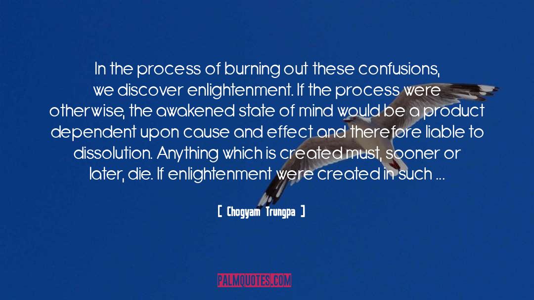 Chogyam Trungpa Quotes: In the process of burning
