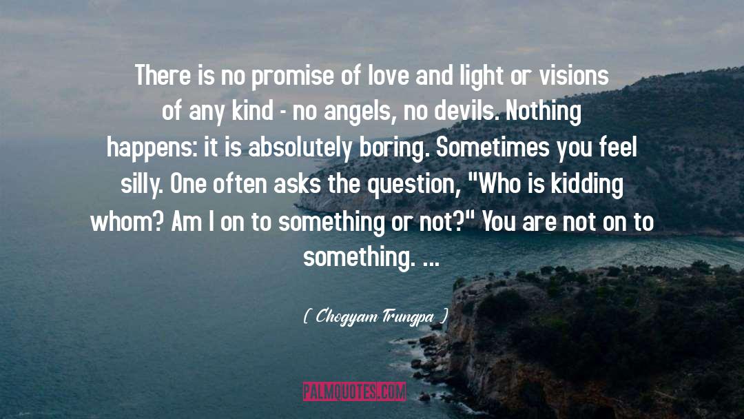 Chogyam Trungpa Quotes: There is no promise of