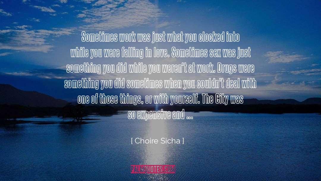 Choire Sicha Quotes: Sometimes work was just what
